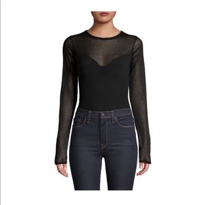 Long Sleeve Black ribbed bodysuit